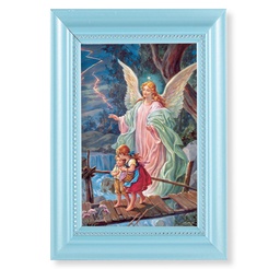 [HI-116-350] Guardian Angel Print in Blue Frame