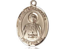 [7397KT] 14kt Gold Saint Peter Chanel Medal