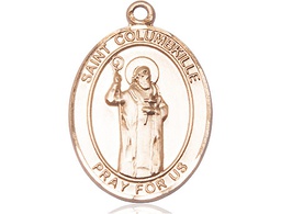 [7399KT] 14kt Gold Saint Columbkille Medal
