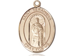 [7405KT] 14kt Gold Saint Seraphina Medal