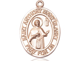 [7416KT] 14kt Gold Saint Anthony Mary Claret Medal
