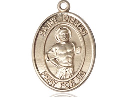 [7418KT] 14kt Gold Saint Dismas Medal