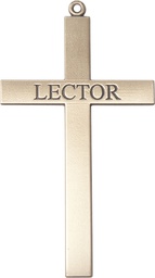 [5956KT] 14kt Gold Lector Cross Medal