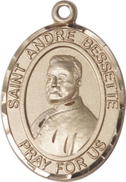 [7424KT] 14kt Gold Saint Andre Bessette Medal