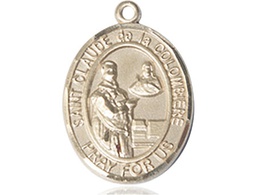 [7432KT] 14kt Gold Saint Claude de la Colombiere Medal