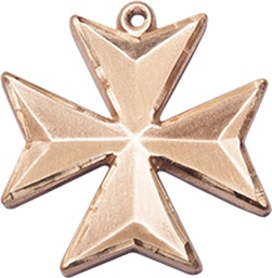 [5993KT-CV] 14kt Gold Maltese Cross Medal