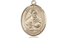 [8001KT] 14kt Gold Saint Albert the Great Medal