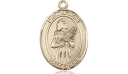[8003KT] 14kt Gold Saint Agatha Medal