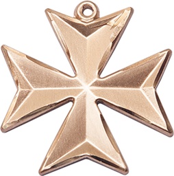 [5994KT-CV] 14kt Gold Maltese Cross Medal