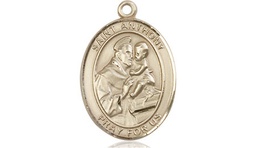 [8004KT] 14kt Gold Saint Anthony of Padua Medal