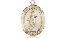 [8006KT] 14kt Gold Saint Barbara Medal