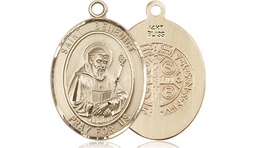 [8008KT] 14kt Gold Saint Benedict Medal