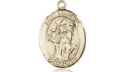 [8009KT] 14kt Gold Saint Boniface Medal