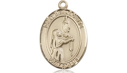 [8017KT] 14kt Gold Saint Bernadette Medal