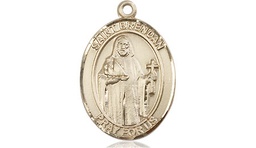 [8018KT] 14kt Gold Saint Brendan the Navigator Medal
