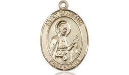 [8019KT] 14kt Gold Saint Camillus of Lellis Medal