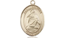 [8020KT] 14kt Gold Saint Charles Borromeo Medal