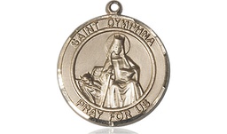 [8032RDKT] 14kt Gold Saint Dymphna Medal