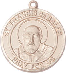 [8035RDKT] 14kt Gold Saint Francis de Sales Medal