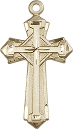 [6012KT] 14kt Gold Cross Medal