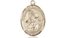 [8039KT] 14kt Gold Saint Gabriel the Archangel Medal