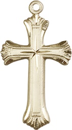 [6013KT] 14kt Gold Cross Medal