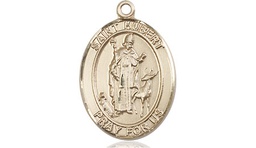 [8045KT] 14kt Gold Saint Hubert of Liege Medal