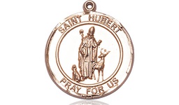 [8045RDKT] 14kt Gold Saint Hubert of Liege Medal