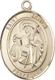 [8050KT] 14kt Gold Saint James the Greater Medal
