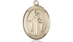 [8052KT] 14kt Gold Saint Justin Medal