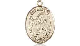 [8058KT] 14kt Gold Saint Joseph Medal