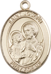 [8058KT] 14kt Gold Saint Joseph Medal