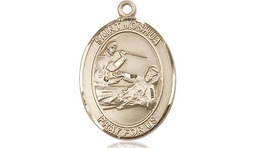[8059KT] 14kt Gold Saint Joshua Medal