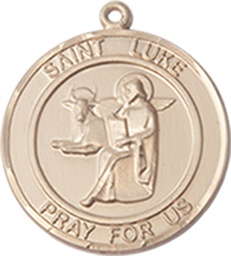 [8068RDKT] 14kt Gold Saint Luke the Apostle Medal