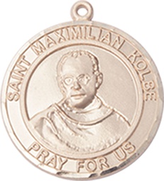 [8073RDKT] 14kt Gold Saint Maximilian Kolbe Medal