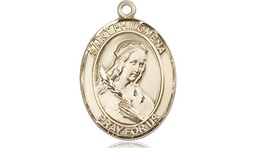 [8077KT] 14kt Gold Saint Philomena Medal