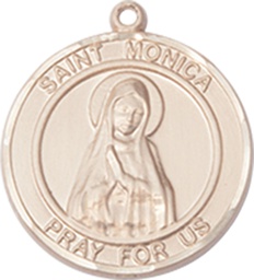 [8079RDKT] 14kt Gold Saint Monica Medal