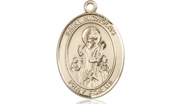 [8080KT] 14kt Gold Saint Nicholas Medal