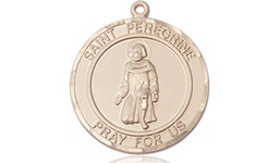 [8088RDKT] 14kt Gold Saint Peregrine Medal