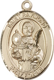 [8091KT] 14kt Gold Saint Raymond Nonnatus Medal