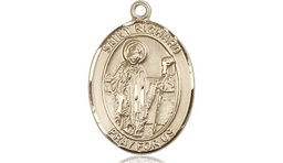 [8093KT] 14kt Gold Saint Richard Medal