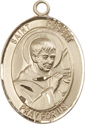[8096KT] 14kt Gold Saint Robert Bellarmine Medal