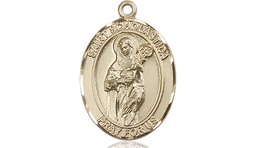 [8099KT] 14kt Gold Saint Scholastica Medal