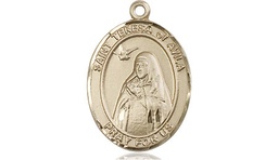 [8102KT] 14kt Gold Saint Teresa of Avila Medal