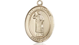 [8104KT] 14kt Gold Saint Stephen the Martyr Medal