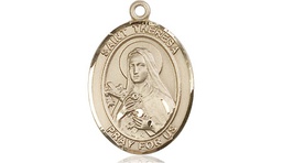 [8106KT] 14kt Gold Saint Theresa Medal