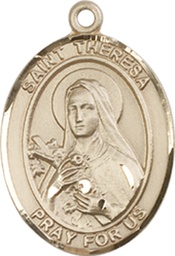 [8106KT] 14kt Gold Saint Theresa Medal