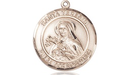 [8106RDSPKT] 14kt Gold Santa Teresita Medal