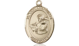 [8108KT] 14kt Gold Saint Thomas Aquinas Medal