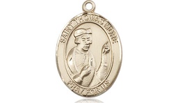 [8109KT] 14kt Gold Saint Thomas More Medal